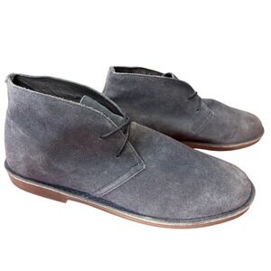 J. Crew Mens Charcoal Gray Suede Lace Up Chukka Desert Boots Sz 11 Preppy Soft